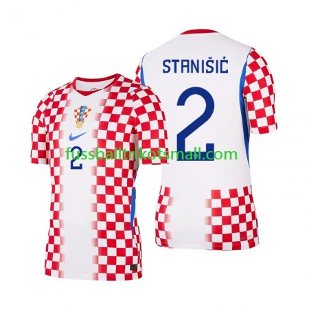 Fußballtrikots Kroatien Josip Stanisic 2 World Cup 2026 Kurzarm Heimtrikotsatz kaufen